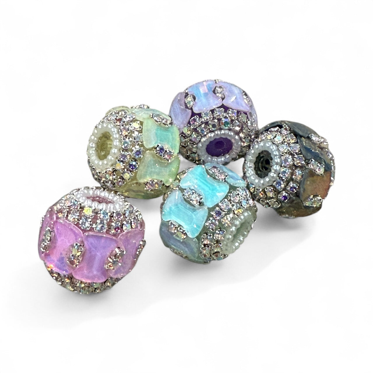 18mm Fancy Crystal and Rhinestone Beads (5pcs) Main image