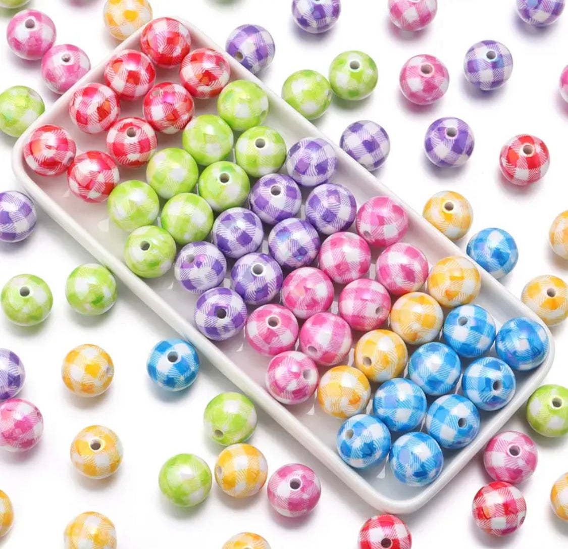 16mm Gingham Beads Mix-H22 Main image