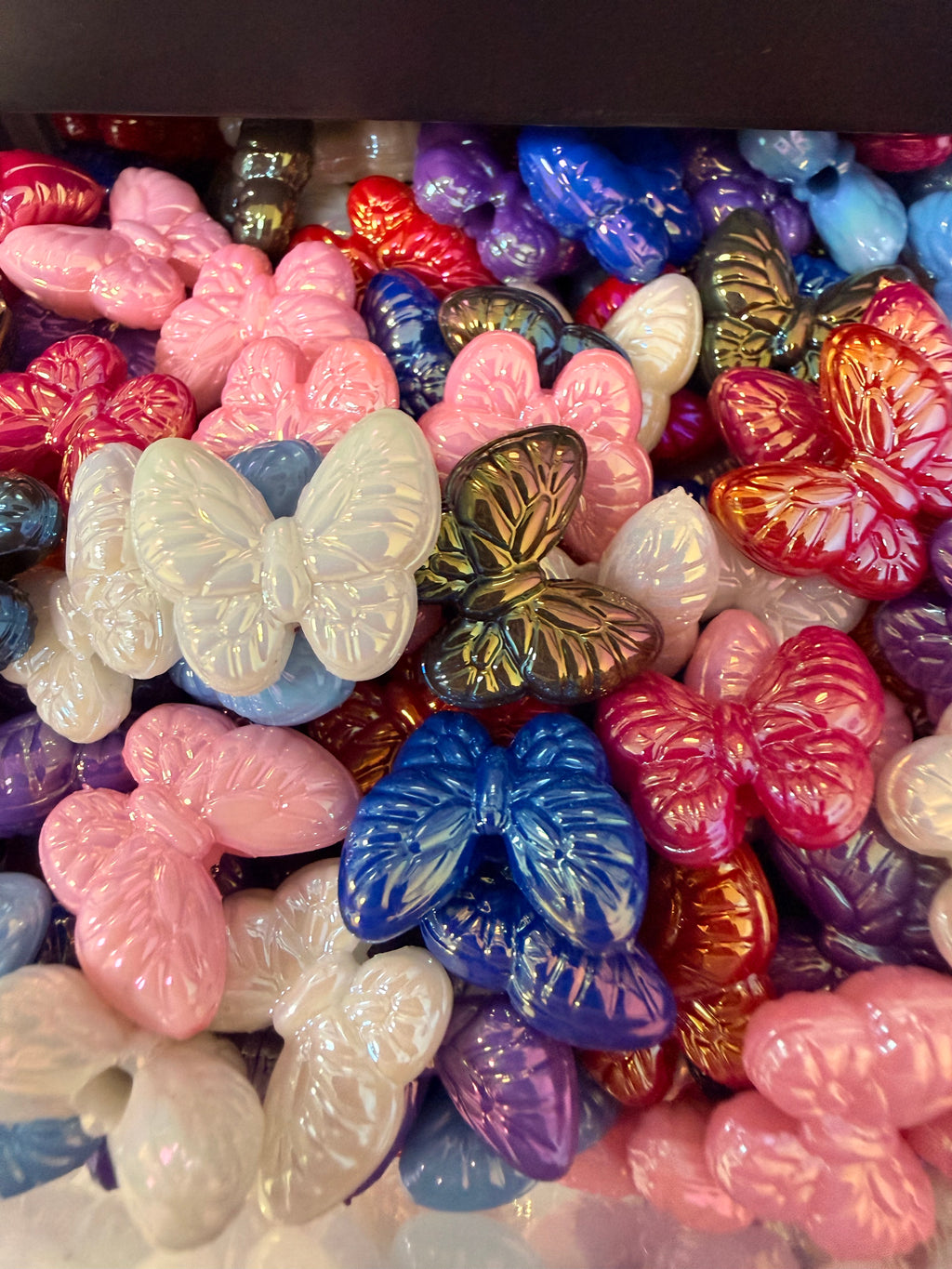 16mm Chubby Butterfly Beads Mix-Y7