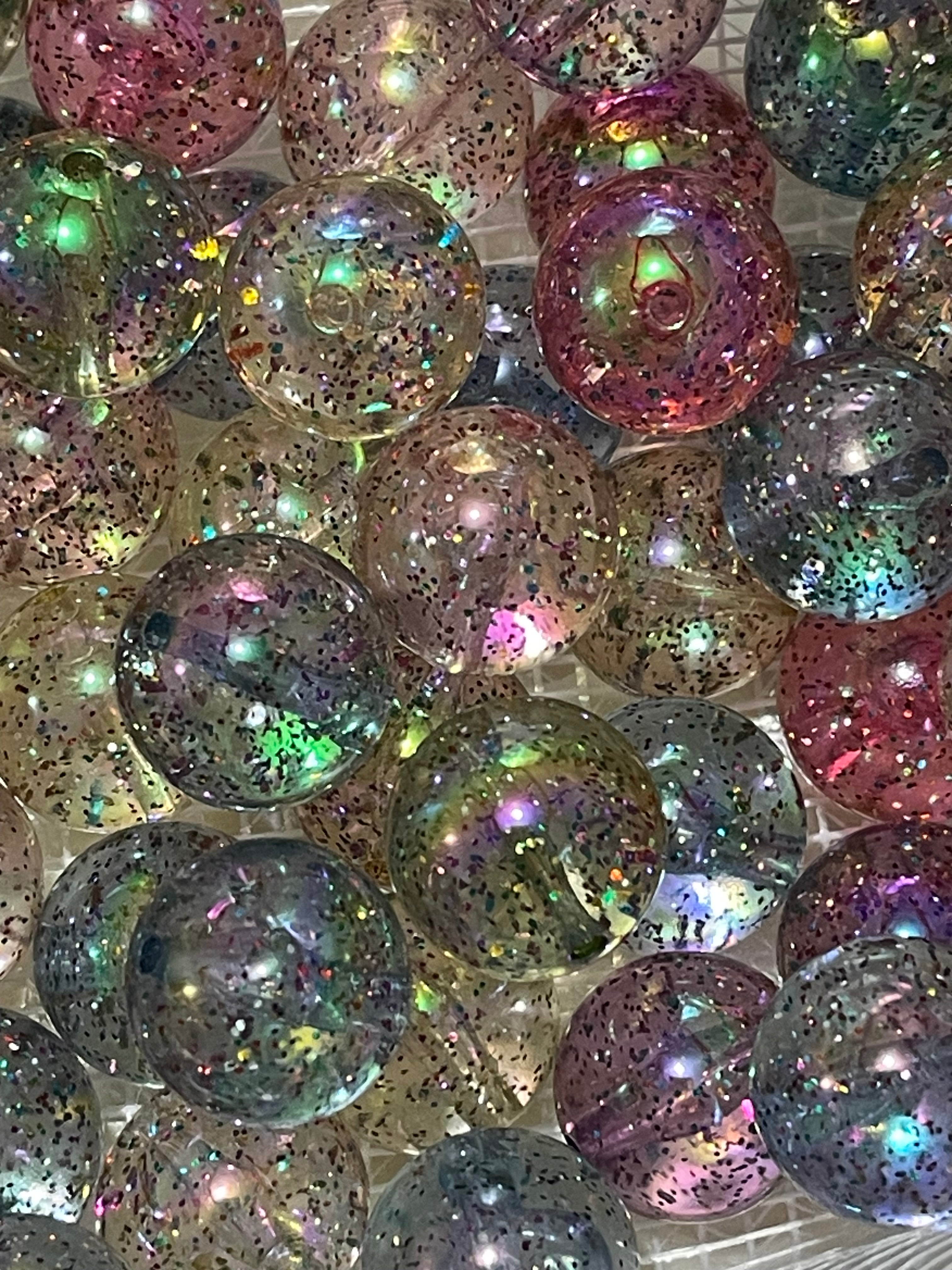 20mm Clear Glitter AB Mix (10 Pieces) Main image
