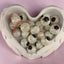 16mm CC White Glow Round Beads