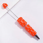 Beadable Clay Pens with Neon Colors Rectangle and AB Rhinestones