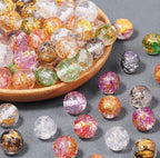 16mm Gold and Colored Foil Beads Mix-BB15