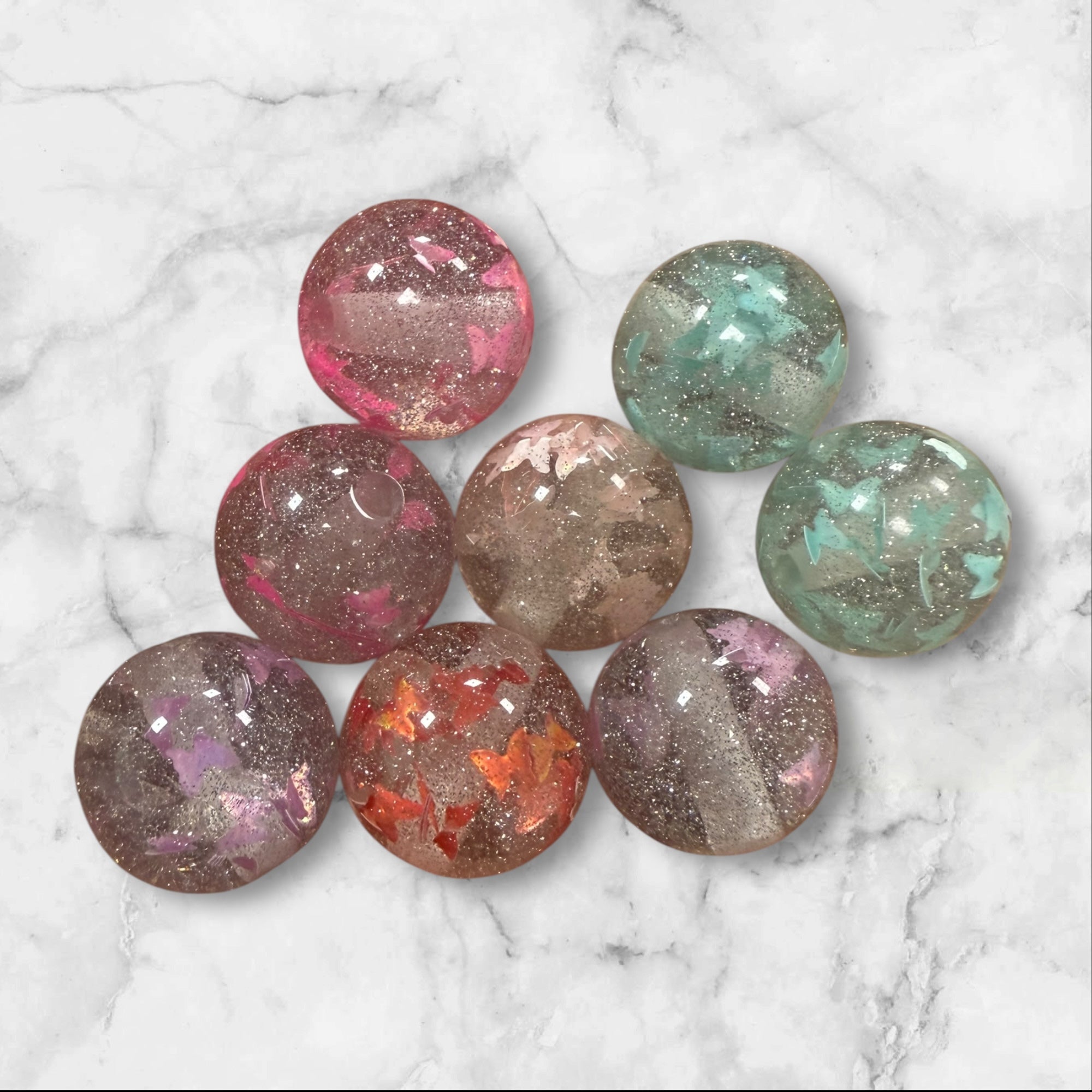 16mm High Glitter With Butterfly Glitter Bead Mix—F7 Main image