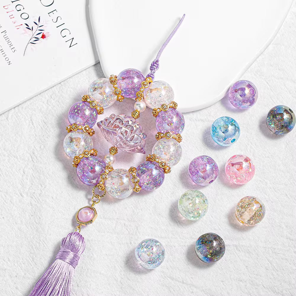 16mm Luxury Super Glitter Flakes Beads-L16 Secondary image