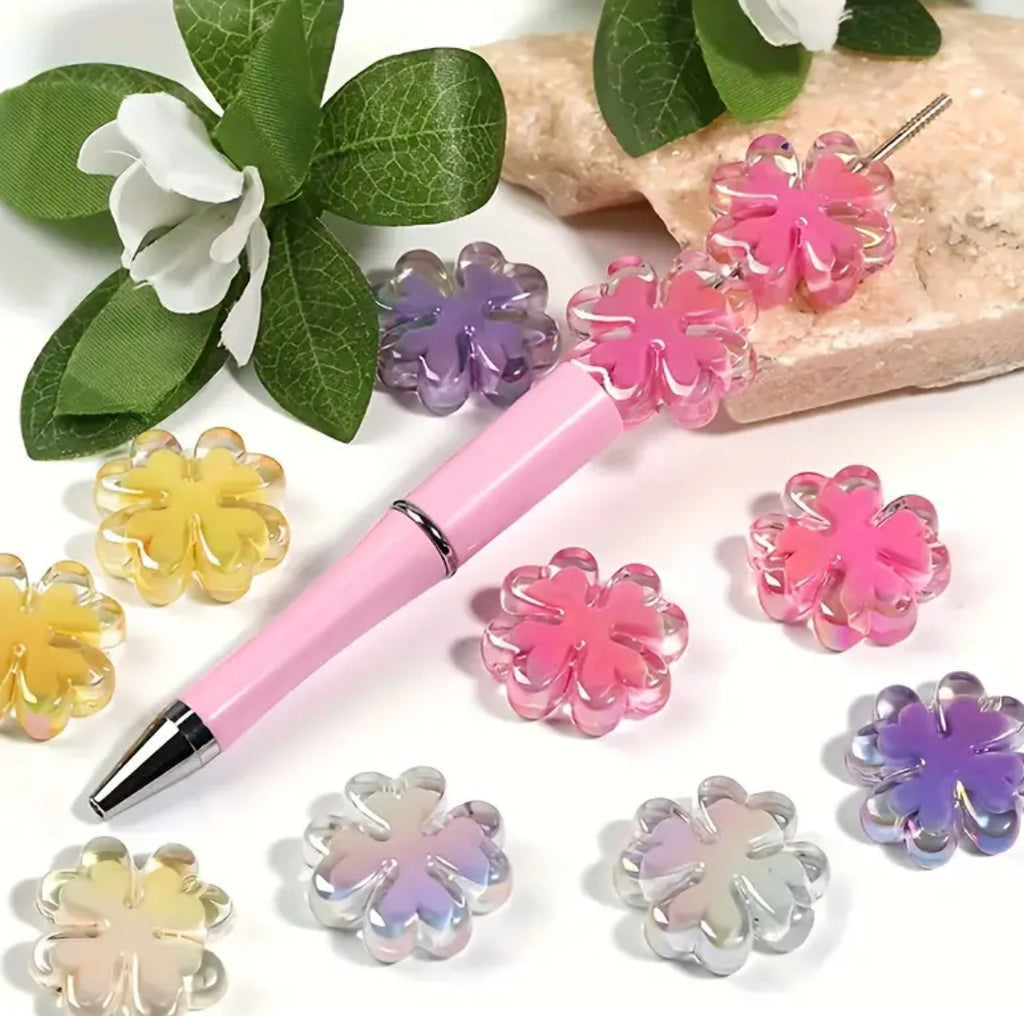 25mm AB Clover Shaped Beads (5pcs)-J3