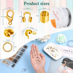 Beads Kit for Jewelry Making Knot & Crimp Tube Covers Jump Rings Wire Guardian Beads & Bead Assortments