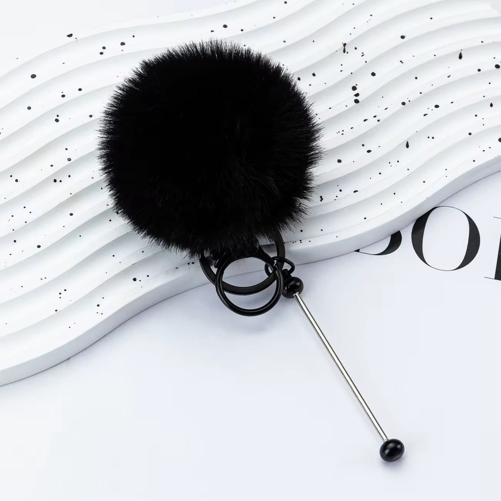 Beadable PomPom Keychain