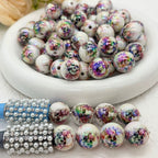 16mm Skullface and Roses Beads-H18