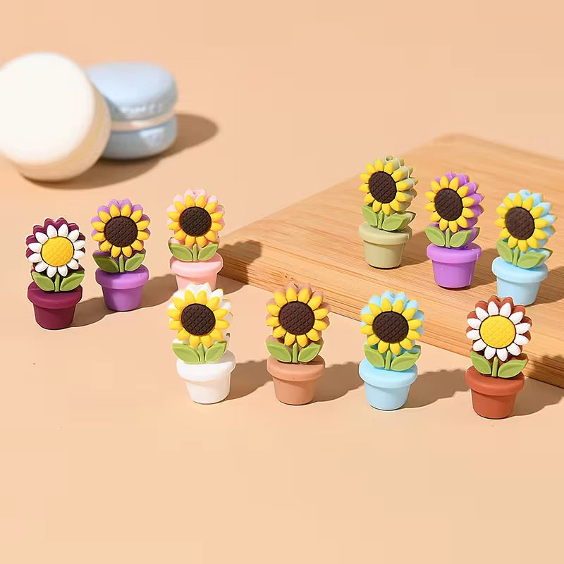 3D Sunflowers In Pot