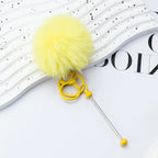 Beadable PomPom Keychain
