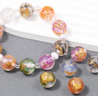 16mm Gold and Colored Foil Beads Mix-BB15