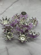 Rose Metal Alloy Crown Beads