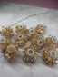 Crystal Cubes with Rhinestone and Flowers Beads