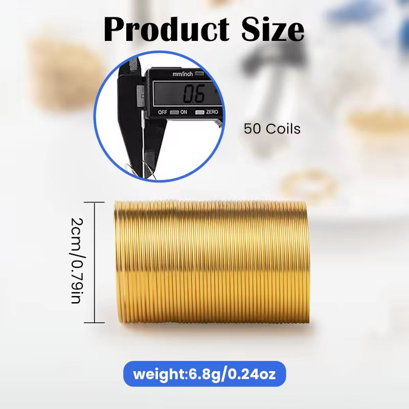 50-Memory Wire Mini Coil- for DIY Multi-Strand Rings, 2 Colors (5 pieces)