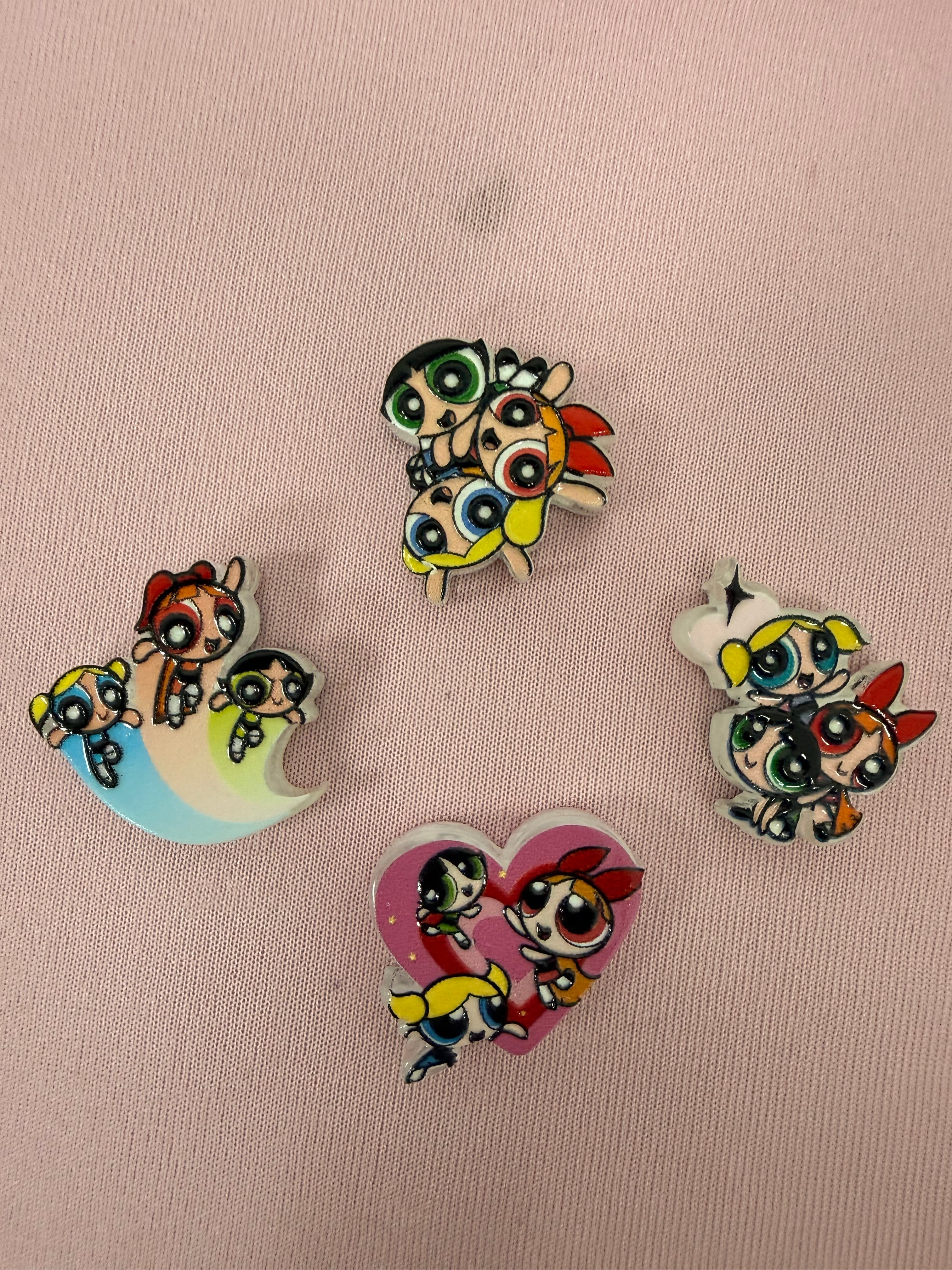 Power Puff Acrylic Focal Beads Mix-💕