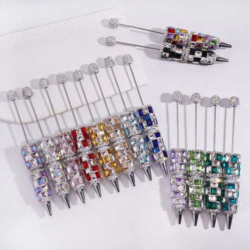Rectangle Square Rhinestone Beadable Pens