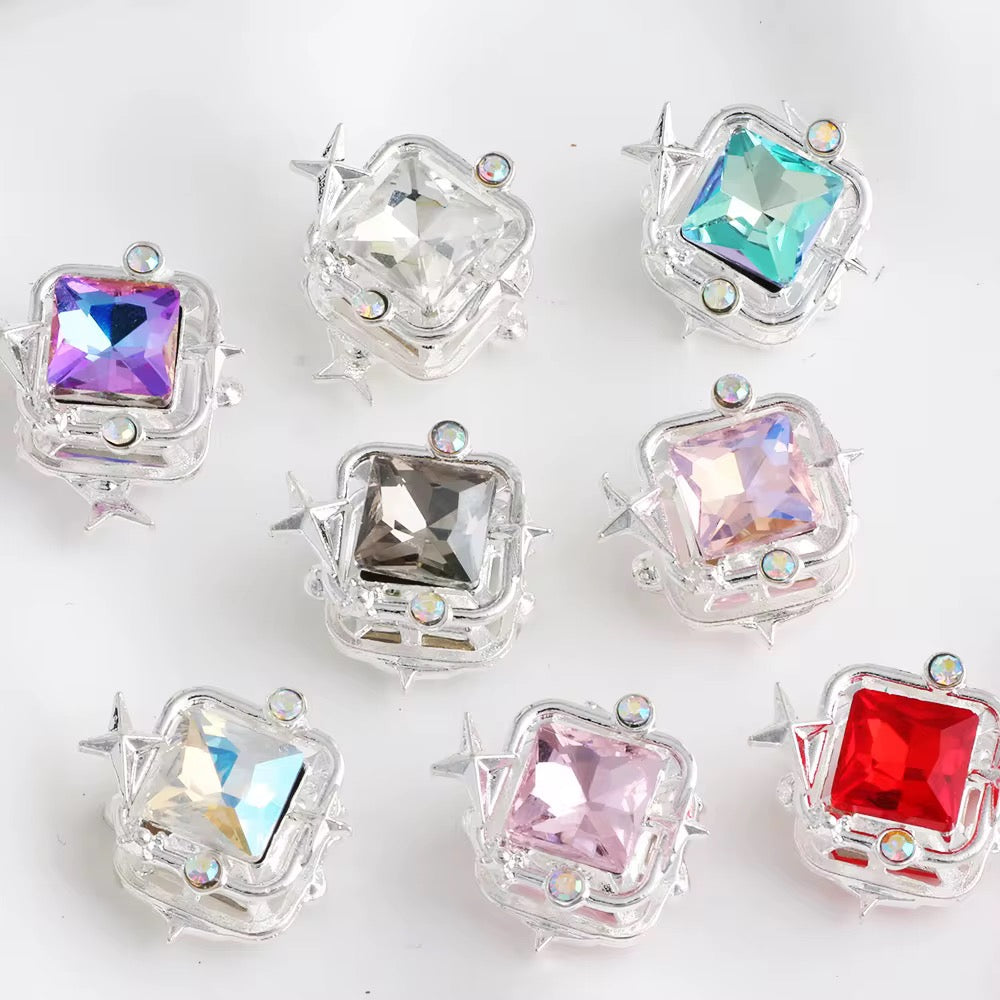 16mm Diamond Star Metal Rhinestone Beads
