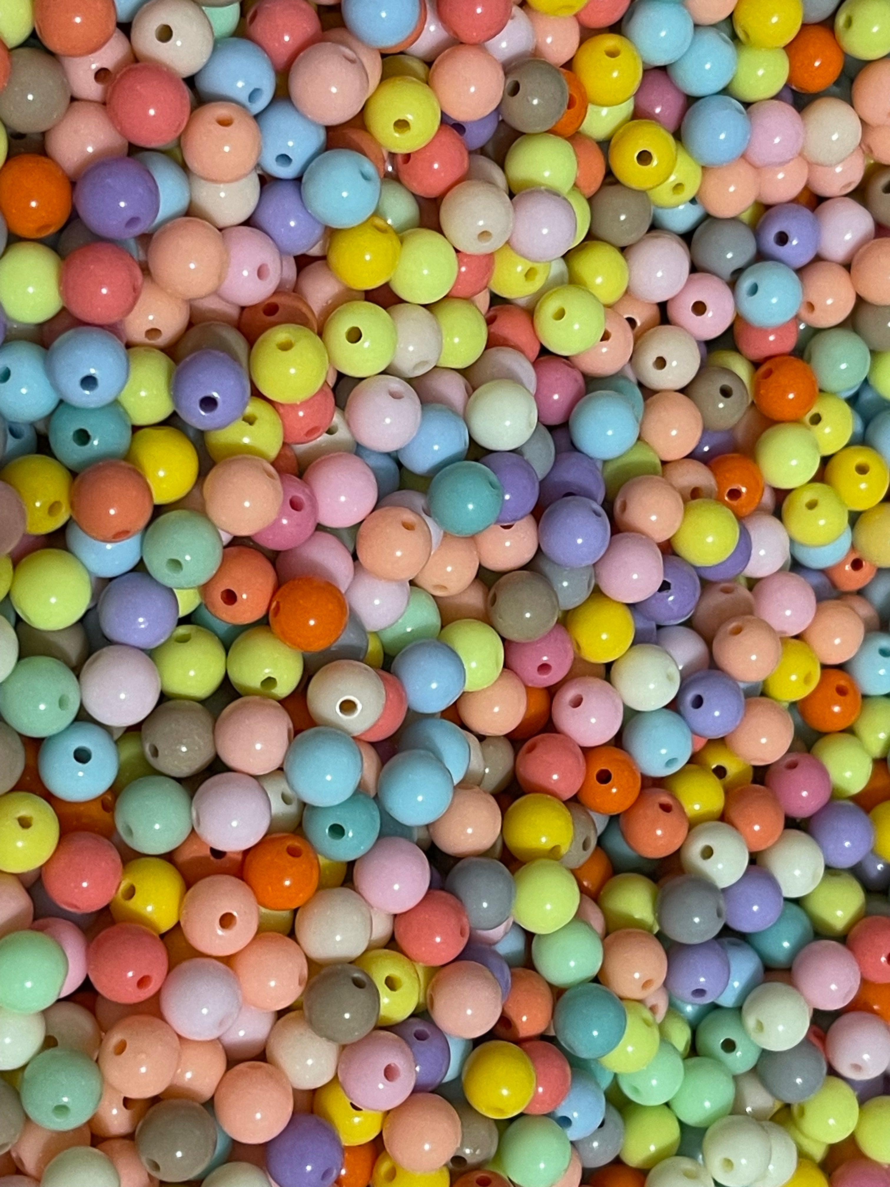 8mm Macaroon Colored Beads Mix Main image