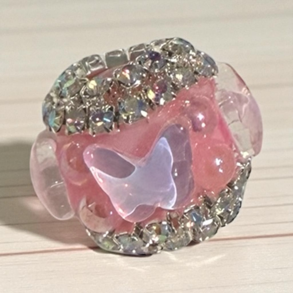 16mm Fancy Crystal Butterfly Beads-S22