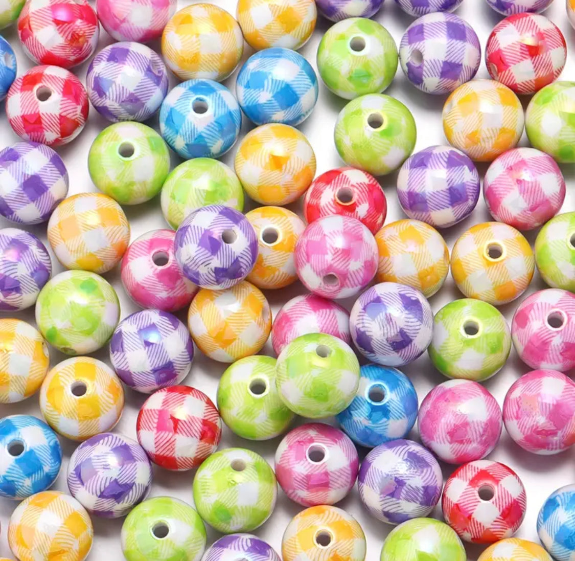 16mm Gingham Beads Mix-H22 Secondary image