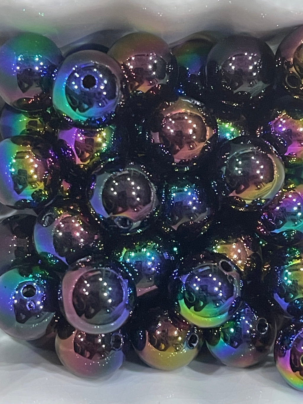 16mm Black AB Coated  Beads-N11