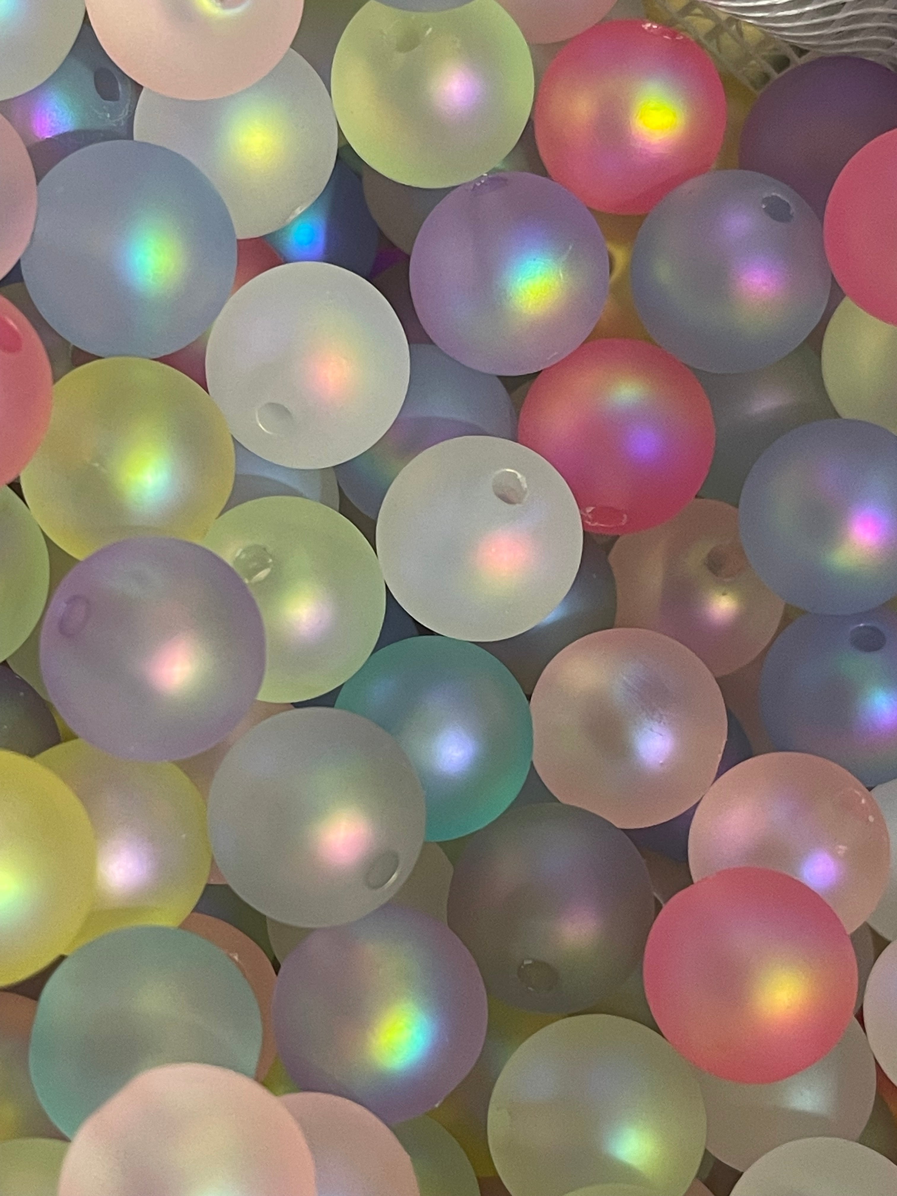 16mm Frosted Rainbow Beads Mix Main image