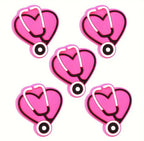 Heart-Shaped Stethoscope Silicone Focal Beads