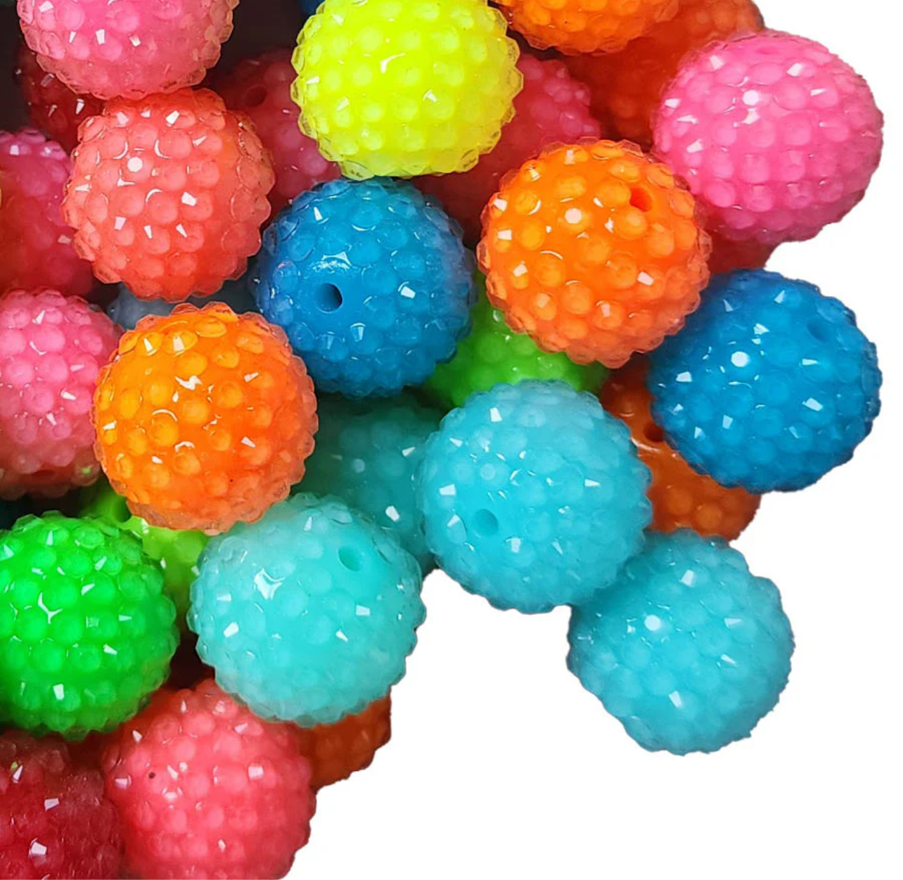 20mm Clear Rhinestone Beads Mix Secondary image