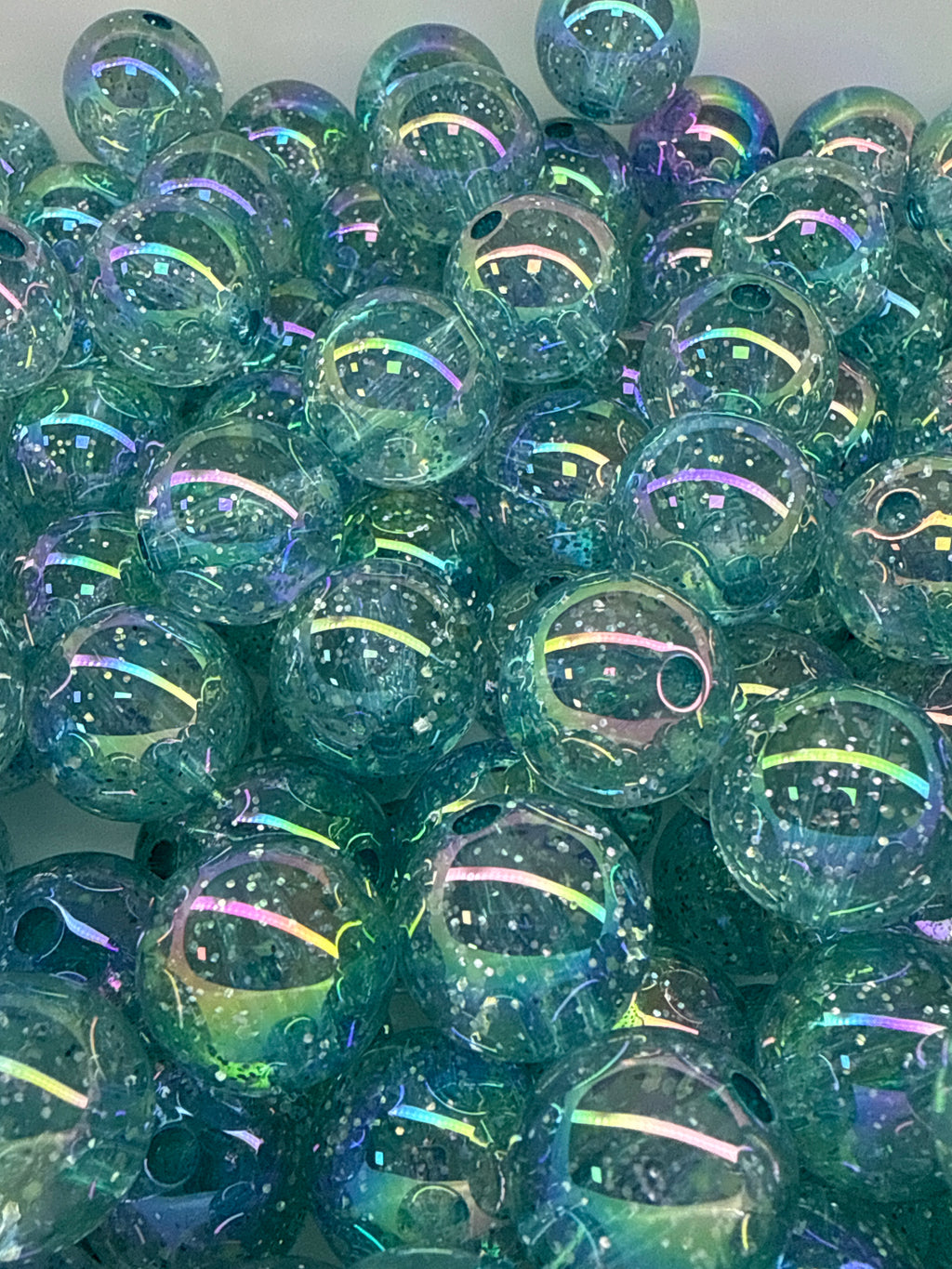 16mm Luminous Glitter Beads (single colors)