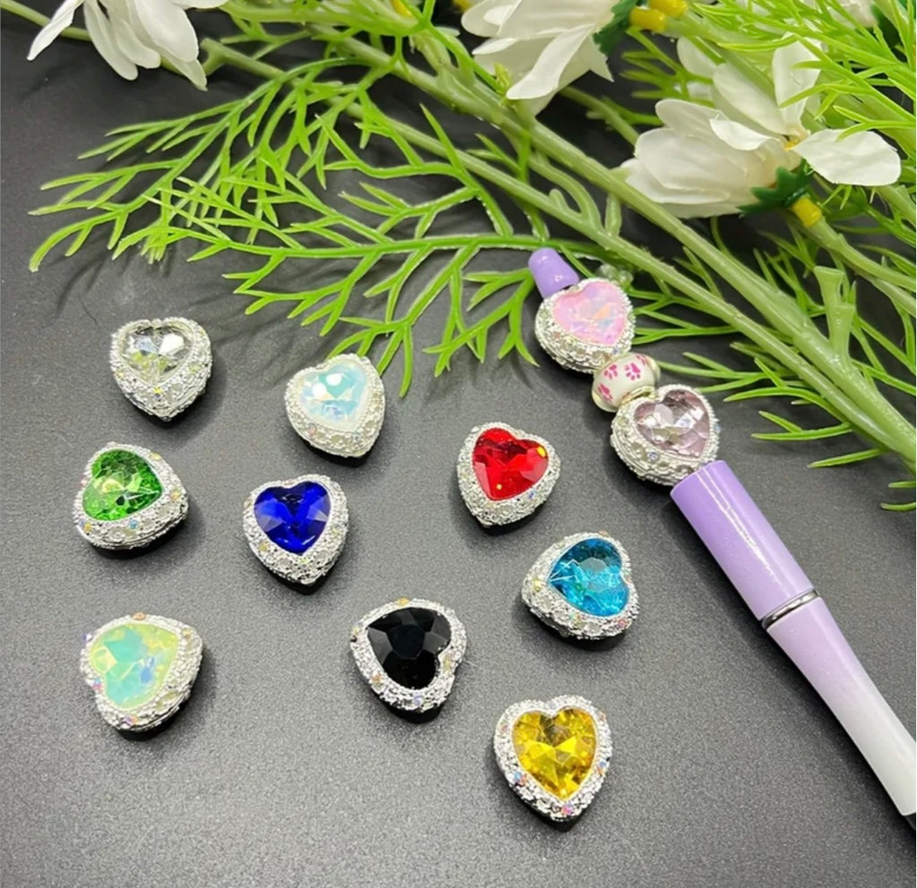 Rhinestone Metal Heart