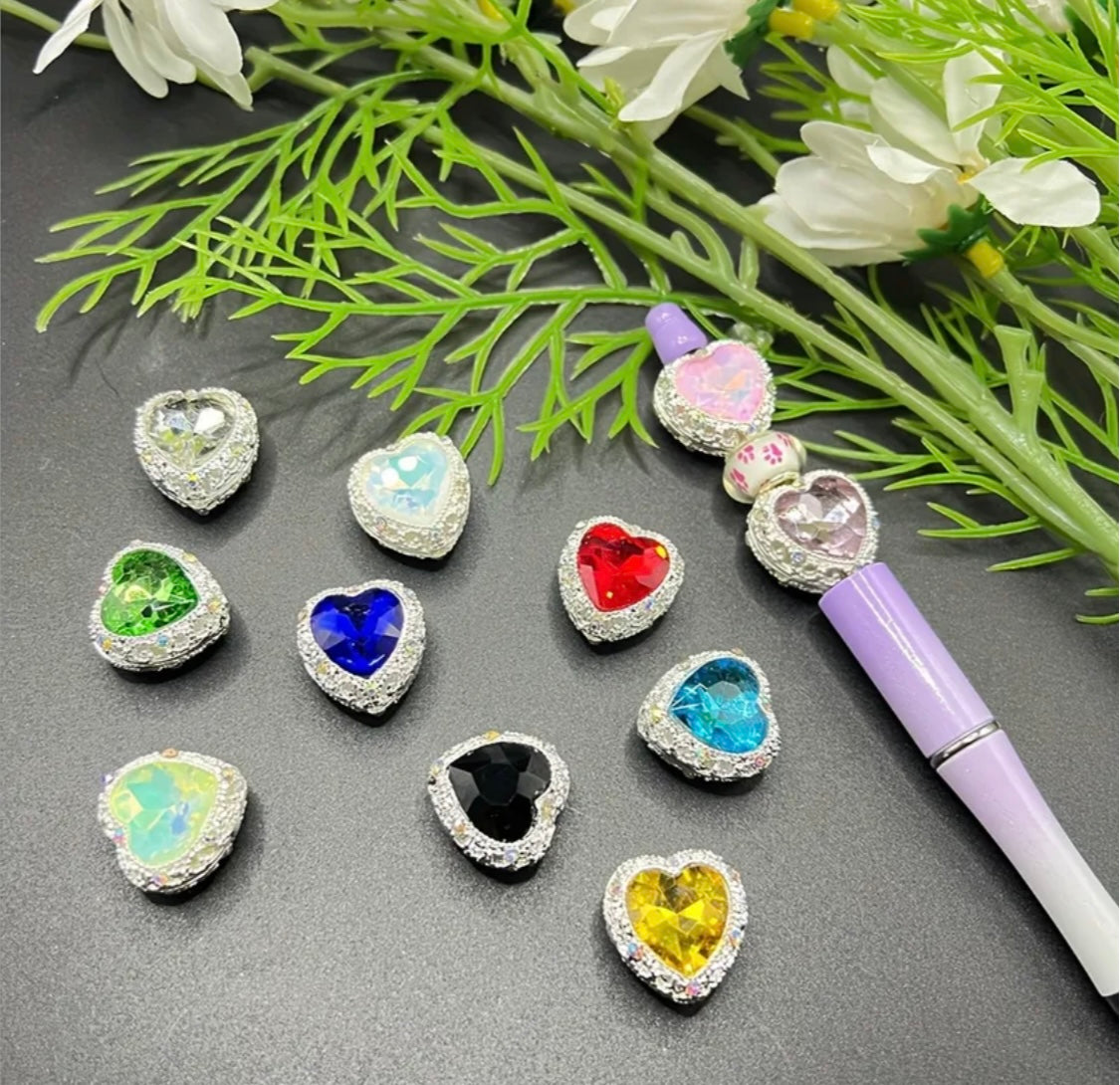 Rhinestone Metal Heart
