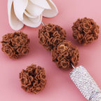 20mm Soft Fuzzy Roses Beads