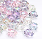 19mm Clear Colors Faceted Stars Mix-D20