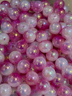 16mm Glossy Ombre Color Acrylic Beads With UV Finish (Mix & Single Colors)