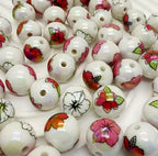 16mm Hibiscus Flowers Beads Mix-H3
