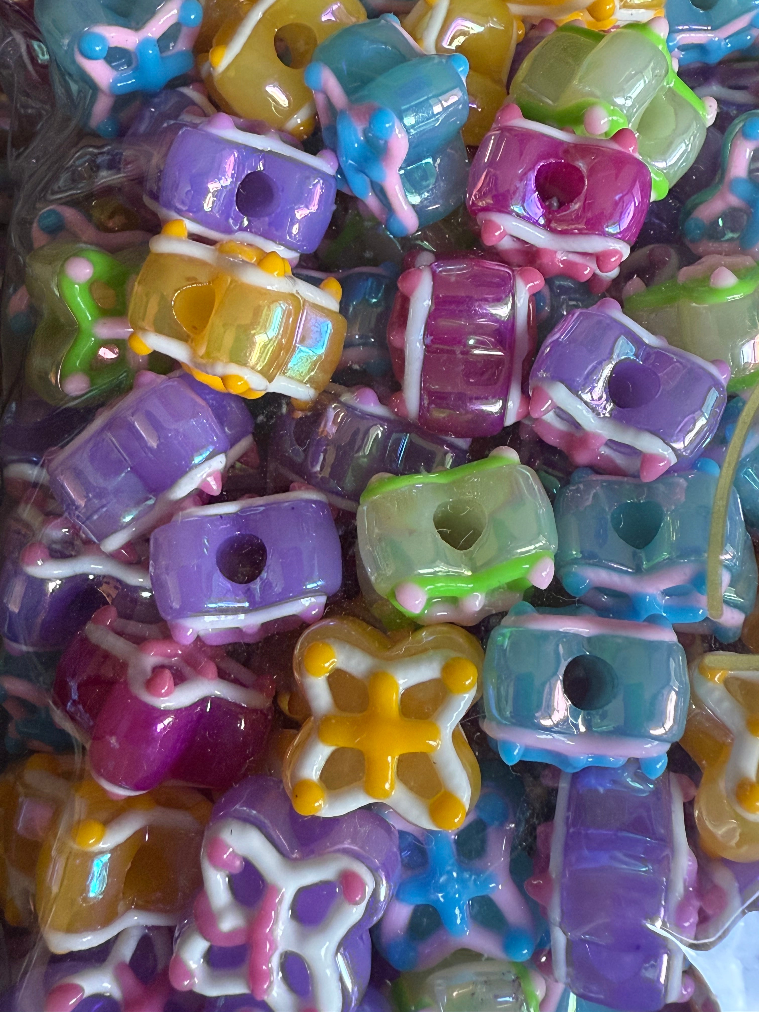 16mm Handpainted Cross Star Beads Secondary image