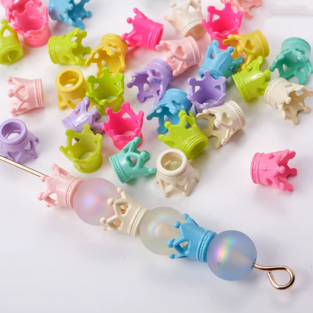 Crown Acrylic Spacers Mix Secondary image
