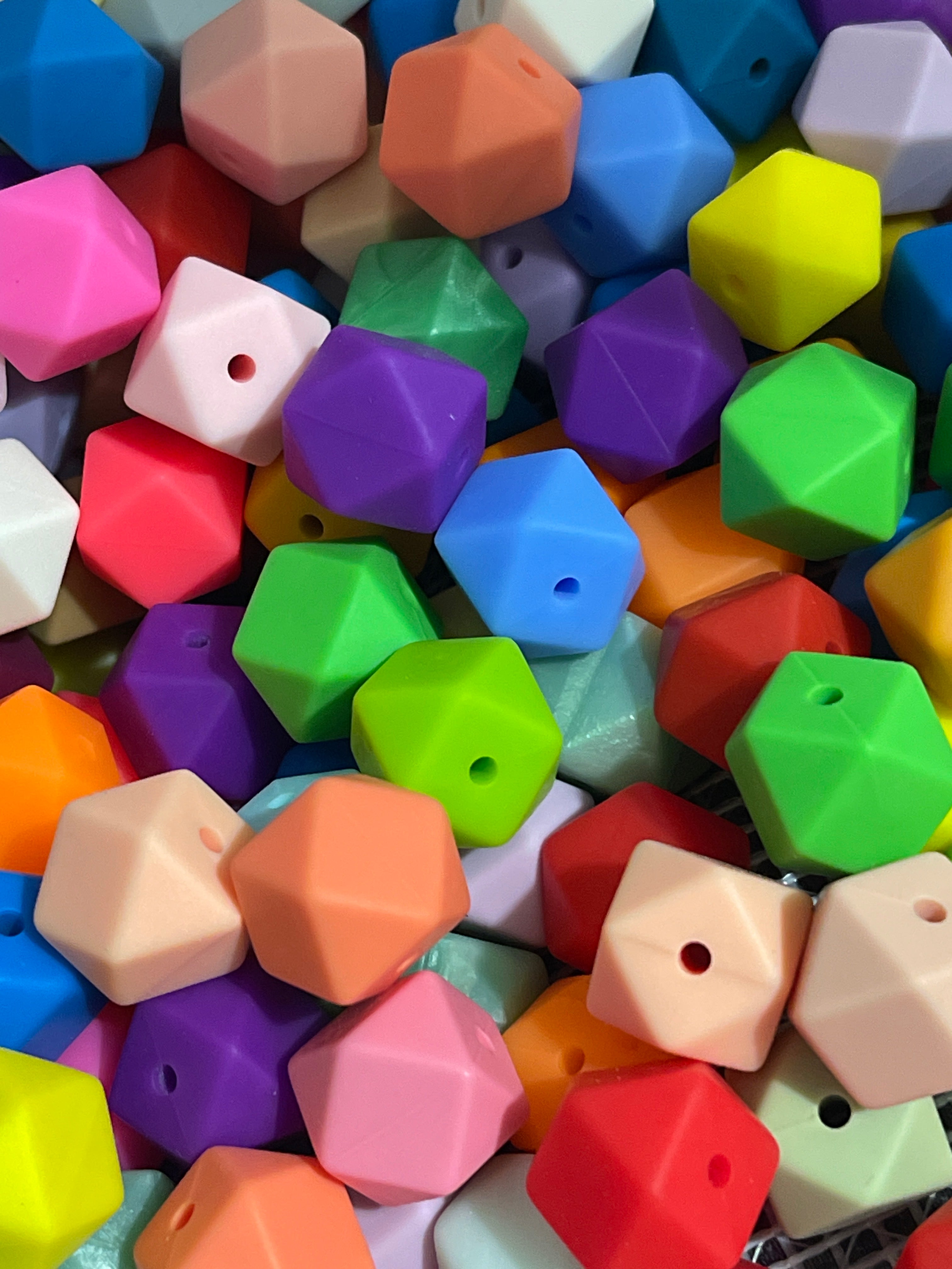 14mm Silicone Hexagon Bead Mix-J11 Secondary image