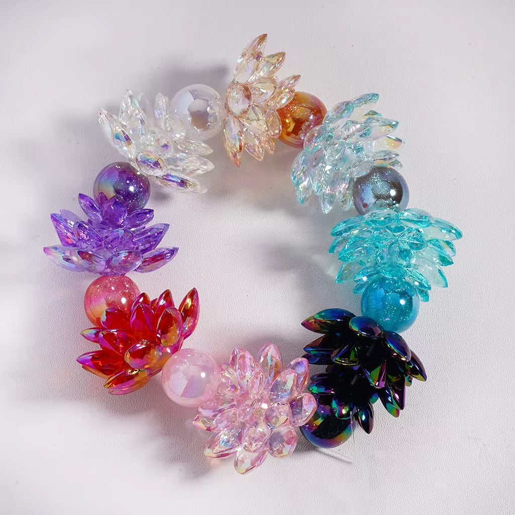 3 Pc Lotus Flower Bead