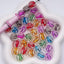 16mm Frosted Striped Double layered Pumpking Beads Brights Mix