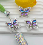 Rhinestone Metal Butterfly