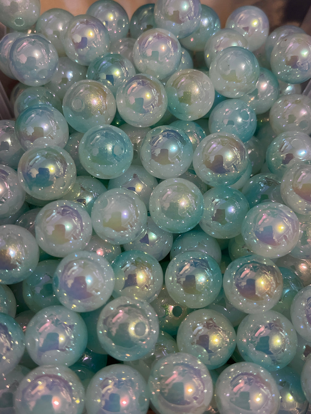 16mm Glossy Ombre Color Acrylic Beads With UV Finish (Mix & Single Colors)
