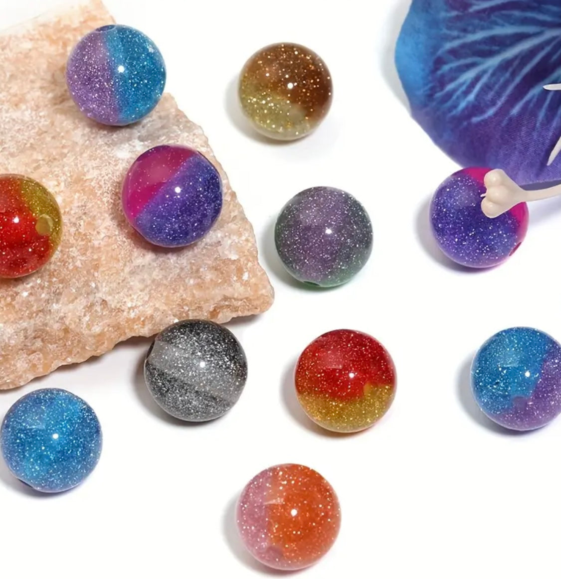 16mm Super Glitter Bicolored Beads Mix-F3 Main image