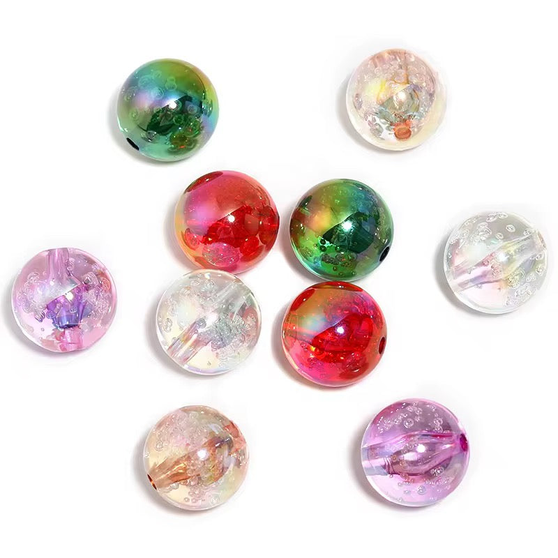 16mm Clear Bubblefilled Beads-X17