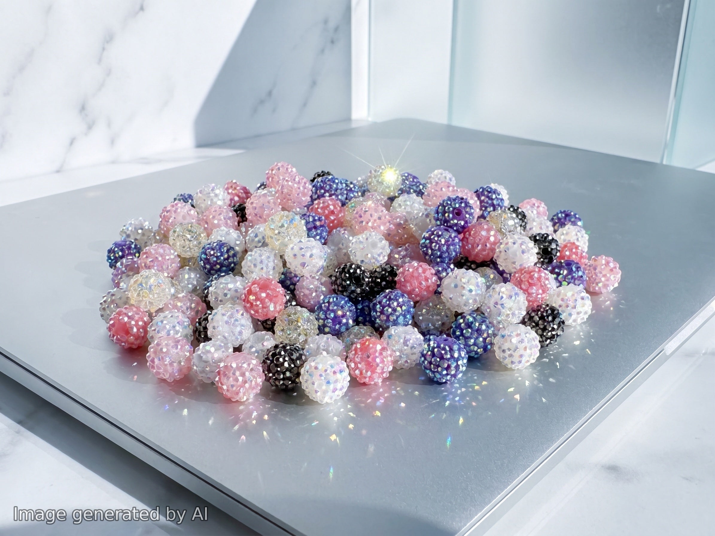 14mm Love Mystery Rhinestone Beads Mix (10pcs)-S8 Main image