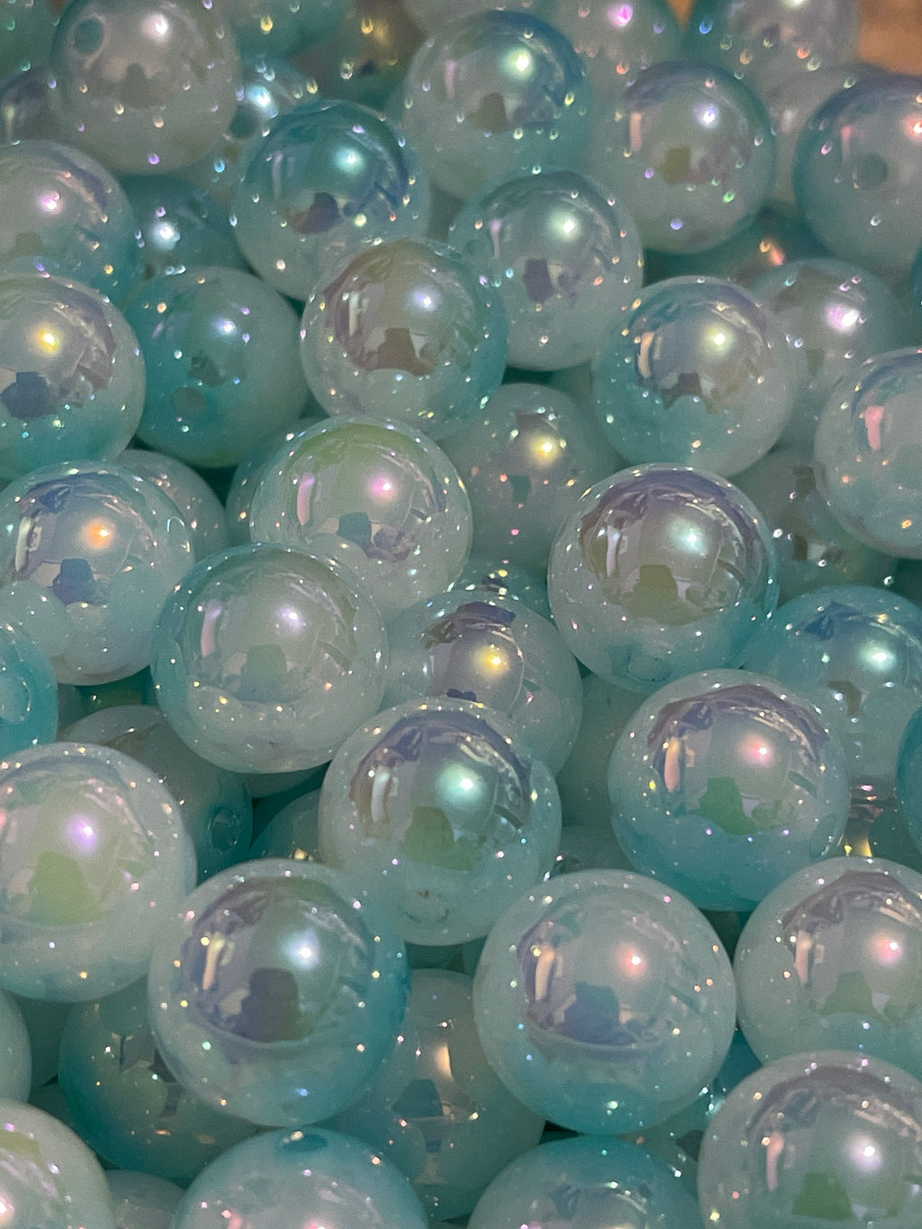 16mm Glossy Ombre Color Acrylic Beads With UV Finish (Mix & Single Colors)