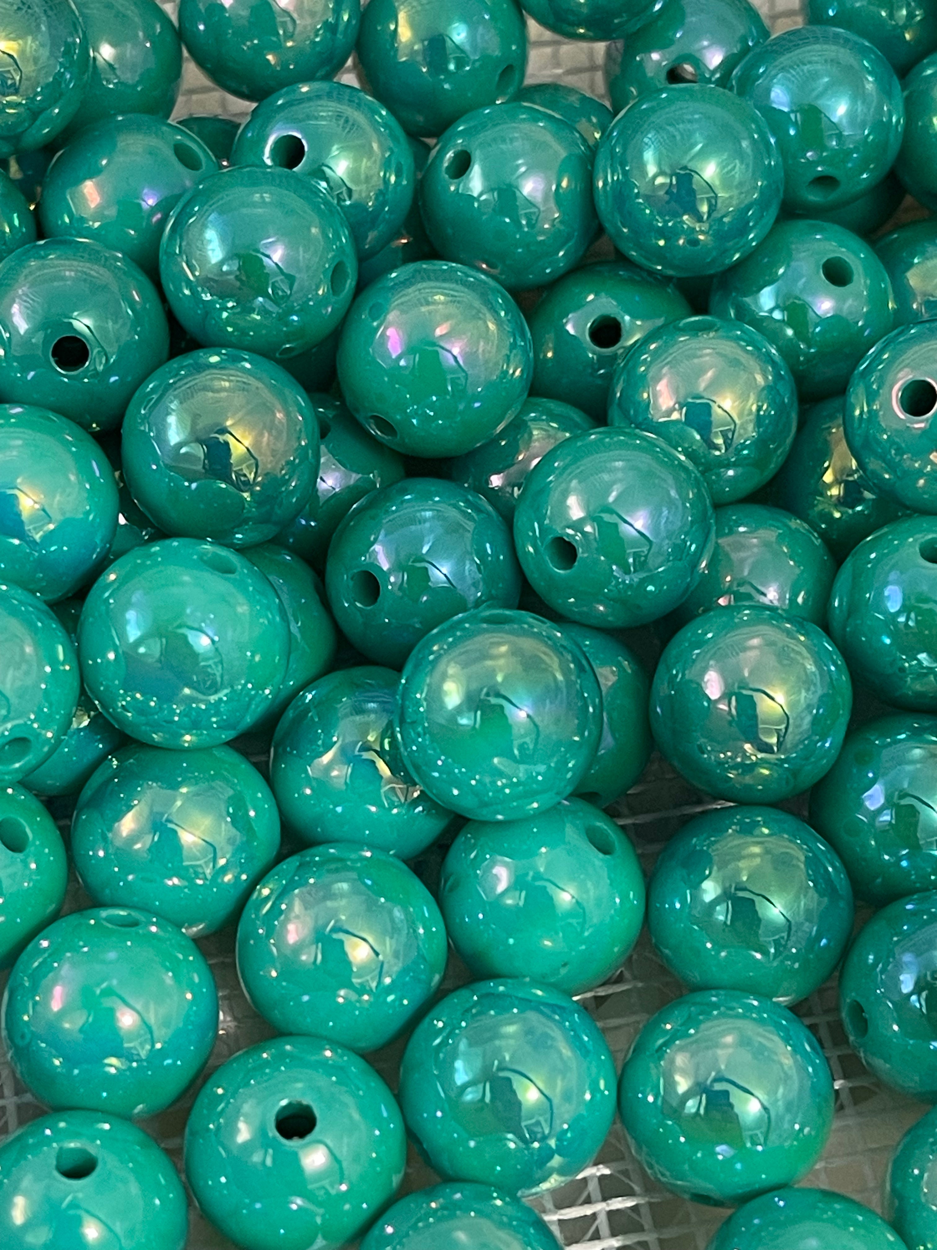 16mm UV Covered Beads Seafoam Green Main image