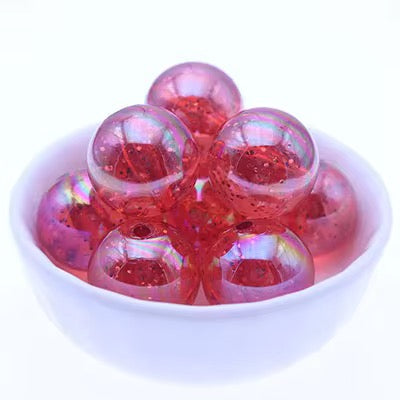 16mm Luminous Glitter Beads (single colors)