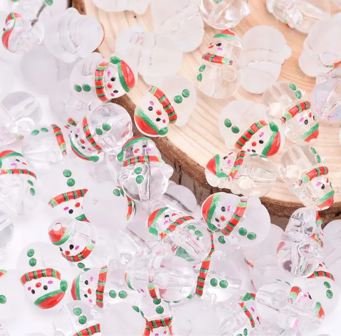 16mm Frosted Snowman Beads Secondary image